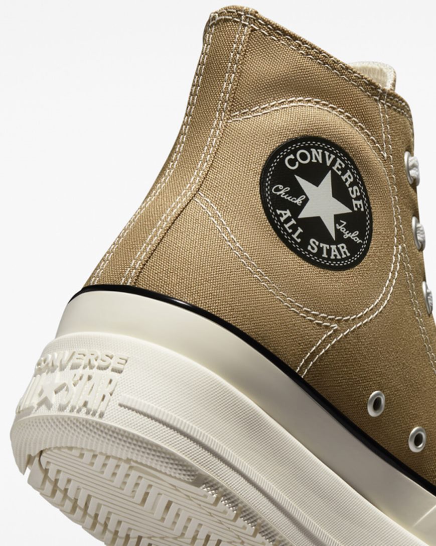 Tenisky Vysoke Converse Chuck Taylor All Star Construct Panske Hnedožltý Čierne | SK QNKXC6